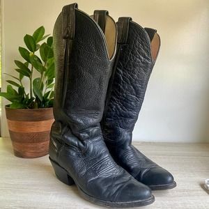 Olathe Boots Company Black Leather Boots